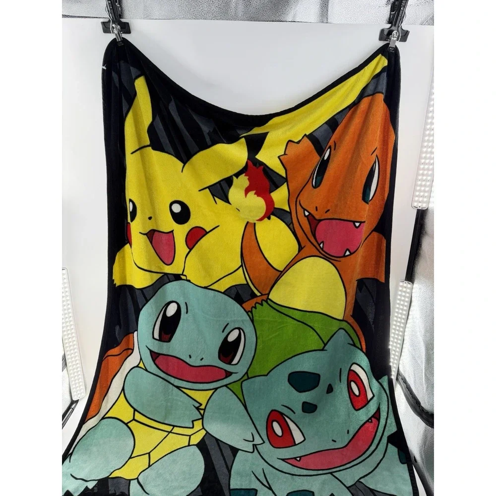 Pokémon Pikachu Charmander Squirtle Bulbasaur Fleece Blanket Throw 42 X 62 Multi